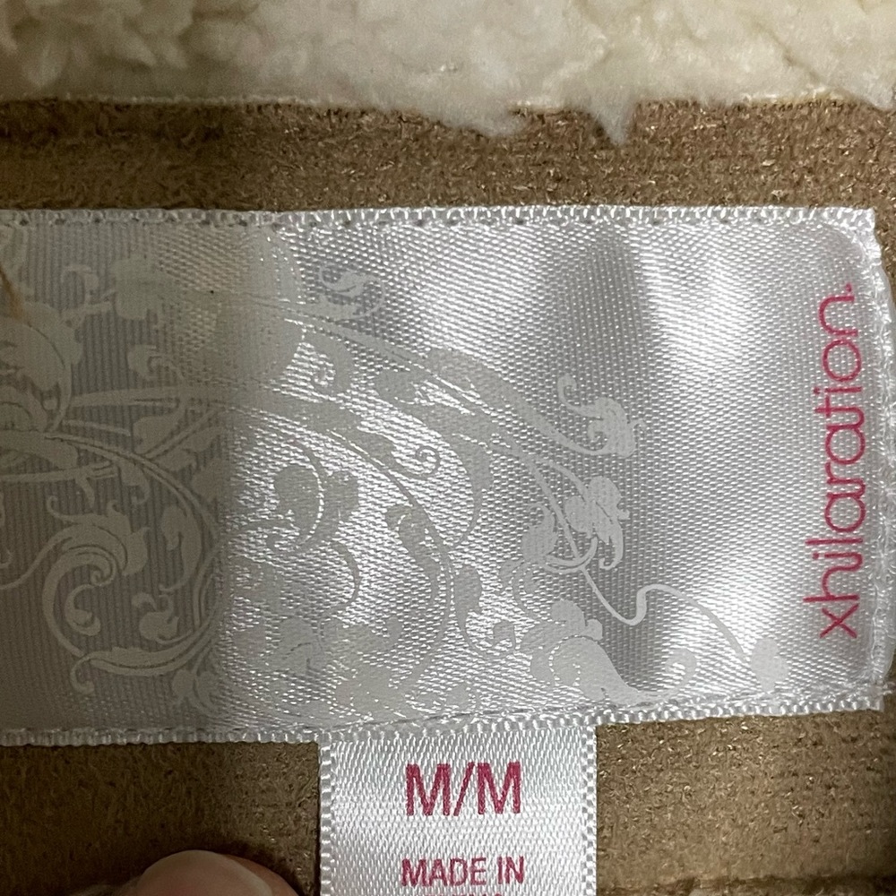 Suede and Sherpa Tan Vest by Xhilaration - Picture 3 of 3